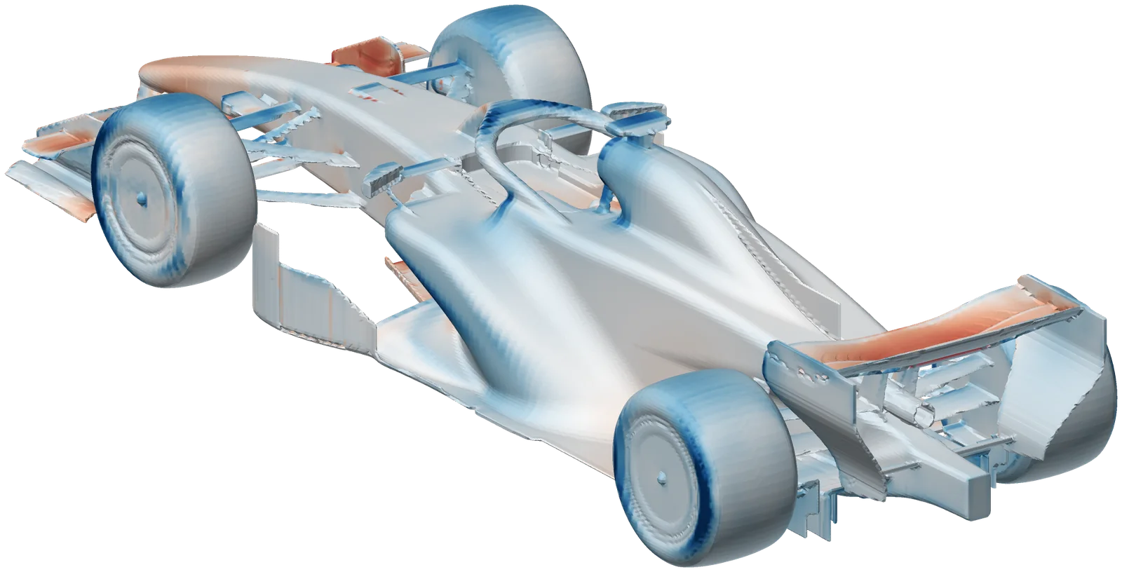 Surface pressure on the 2026 concept car, three-quarter rear view